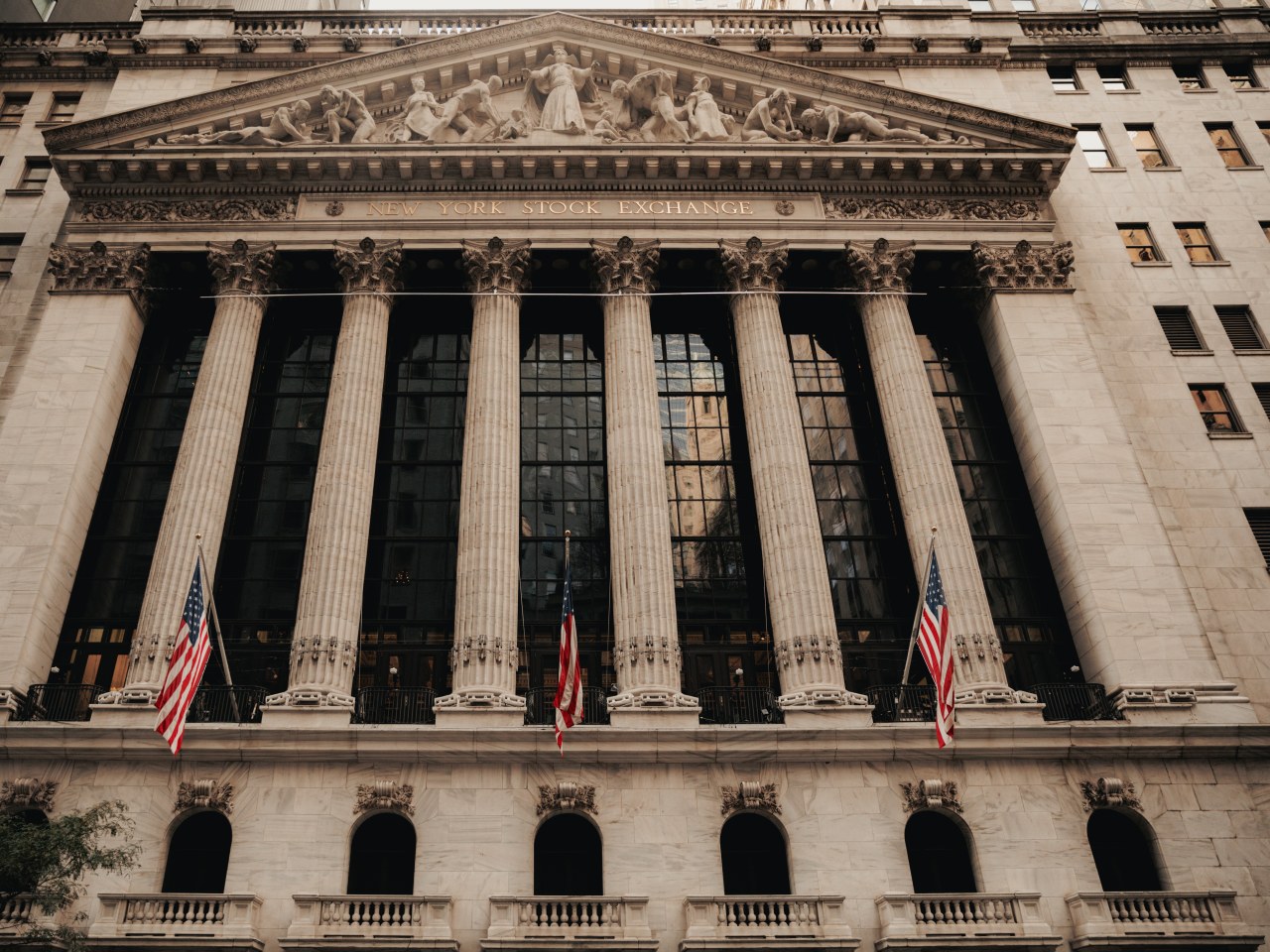 The New York Stock Exchange building on Wall Street, home of US equity markets